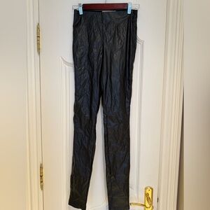 Elegant faux leather Black women’s Dress leggings